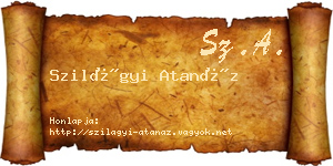 Szilágyi Atanáz névjegykártya